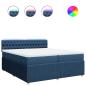 Preview: Boxspringbett mit Matratze Blau 200x200 cm Stoff
