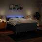 Preview: Boxspringbett mit Matratze Blau 200x200 cm Stoff