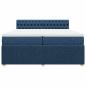 Preview: Boxspringbett mit Matratze Blau 200x200 cm Stoff