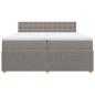 Preview: Boxspringbett mit Matratze Taupe 200x200 cm Stoff