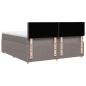 Preview: Boxspringbett mit Matratze Taupe 200x200 cm Stoff