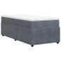 Preview: Boxspringbett mit Matratze Dunkelgrau 90x190 cm Samt