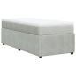 Preview: Boxspringbett mit Matratze Hellgrau 90x200 cm Samt