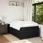 Preview: Boxspringbett mit Matratze Schwarz 120x190 cm Samt