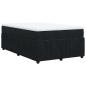 Preview: Boxspringbett mit Matratze Schwarz 120x190 cm Samt