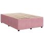 Preview: ARDEBO.de - Boxspringbett mit Matratze Rosa 120x200 cm Samt