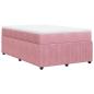 Preview: Boxspringbett mit Matratze Rosa 120x200 cm Samt