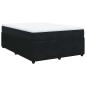 Preview: Boxspringbett mit Matratze Schwarz 140x190 cm Samt