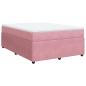 Preview: Boxspringbett mit Matratze Rosa 140x200 cm Samt