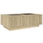 Preview: Couchtisch mit Infinity-LED Sonoma-Eiche 116x69x40 cm