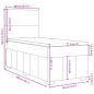 Preview: Boxspringbett mit Matratze Schwarz 80x200 cm Stoff