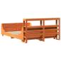 Preview: Massivholzbett ohne Matratze Wachsbraun 140x200 cm Kiefernholz