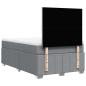 Preview: Boxspringbett mit Matratze Hellgrau 120x190 cm Stoff