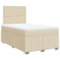 Preview: Boxspringbett mit Matratze Creme 120x190 cm Stoff