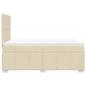Preview: Boxspringbett mit Matratze Creme 120x190 cm Stoff