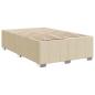 Preview: Boxspringbett mit Matratze Creme 120x190 cm Stoff