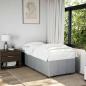 Preview: ARDEBO.de - Bettgestell ohne Matratze Hellgrau 100x200 cm Stoff