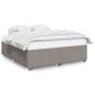 Preview: Bettgestell ohne Matratze Taupe 200x200 cm Stoff