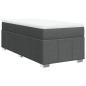 Preview: Boxspringbett mit Matratze Dunkelgrau 90x190 cm Stoff
