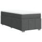 Preview: Boxspringbett mit Matratze Dunkelgrau 90x190 cm Stoff