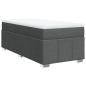 Preview: Boxspringbett mit Matratze Dunkelgrau 80x200 cm Stoff
