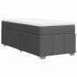 Preview: Boxspringbett mit Matratze Dunkelgrau 80x200 cm Stoff