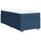 Preview: Boxspringbett mit Matratze Blau 90x190 cm Stoff