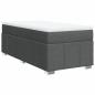 Preview: Boxspringbett mit Matratze Dunkelgrau 90x200 cm Stoff