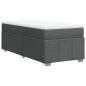 Preview: Boxspringbett mit Matratze Dunkelgrau 90x200 cm Stoff