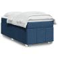 Preview: ARDEBO.de - Boxspringbett mit Matratze Blau 90x200 cm Stoff