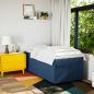 Preview: Boxspringbett mit Matratze Blau 90x200 cm Stoff