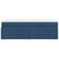 Preview: Boxspringbett mit Matratze Blau 90x200 cm Stoff