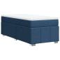 Preview: Boxspringbett mit Matratze Blau 90x200 cm Stoff