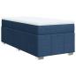 Preview: Boxspringbett mit Matratze Blau 100x200 cm Stoff
