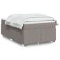 Preview: ARDEBO.de - Boxspringbett mit Matratze Taupe 120x190 cm Stoff