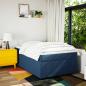 Preview: Boxspringbett mit Matratze Blau 120x190 cm Stoff