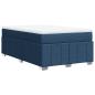 Preview: Boxspringbett mit Matratze Blau 120x190 cm Stoff
