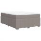 Preview: Boxspringbett mit Matratze Taupe 140x190 cm Stoff