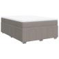 Preview: Boxspringbett mit Matratze Taupe 140x200 cm Stoff