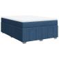 Preview: Boxspringbett mit Matratze Blau 140x200 cm Stoff