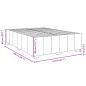 Preview: Boxspringbett mit Matratze Blau 140x200 cm Stoff