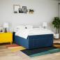 Preview: Boxspringbett mit Matratze Blau 140x200 cm Stoff