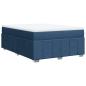 Preview: Boxspringbett mit Matratze Blau 140x200 cm Stoff