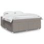 Preview: ARDEBO.de - Boxspringbett mit Matratze Taupe 180x200 cm Stoff