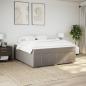 Preview: Boxspringbett mit Matratze Taupe 180x200 cm Stoff