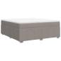 Preview: Boxspringbett mit Matratze Taupe 180x200 cm Stoff