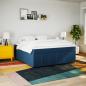 Preview: Boxspringbett mit Matratze Blau 180x200 cm Stoff