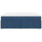 Preview: Boxspringbett mit Matratze Blau 180x200 cm Stoff