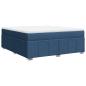 Preview: Boxspringbett mit Matratze Blau 180x200 cm Stoff