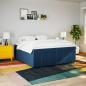 Preview: ARDEBO.de - Boxspringbett mit Matratze Blau 200x200 cm Stoff